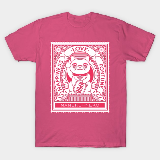 Maneki Neko Stamp T-Shirt by Chrivart